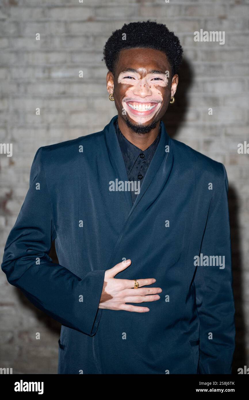 Yvesmark Chery attending the LGN Louis Gabriel Nouchi Menswear Fall