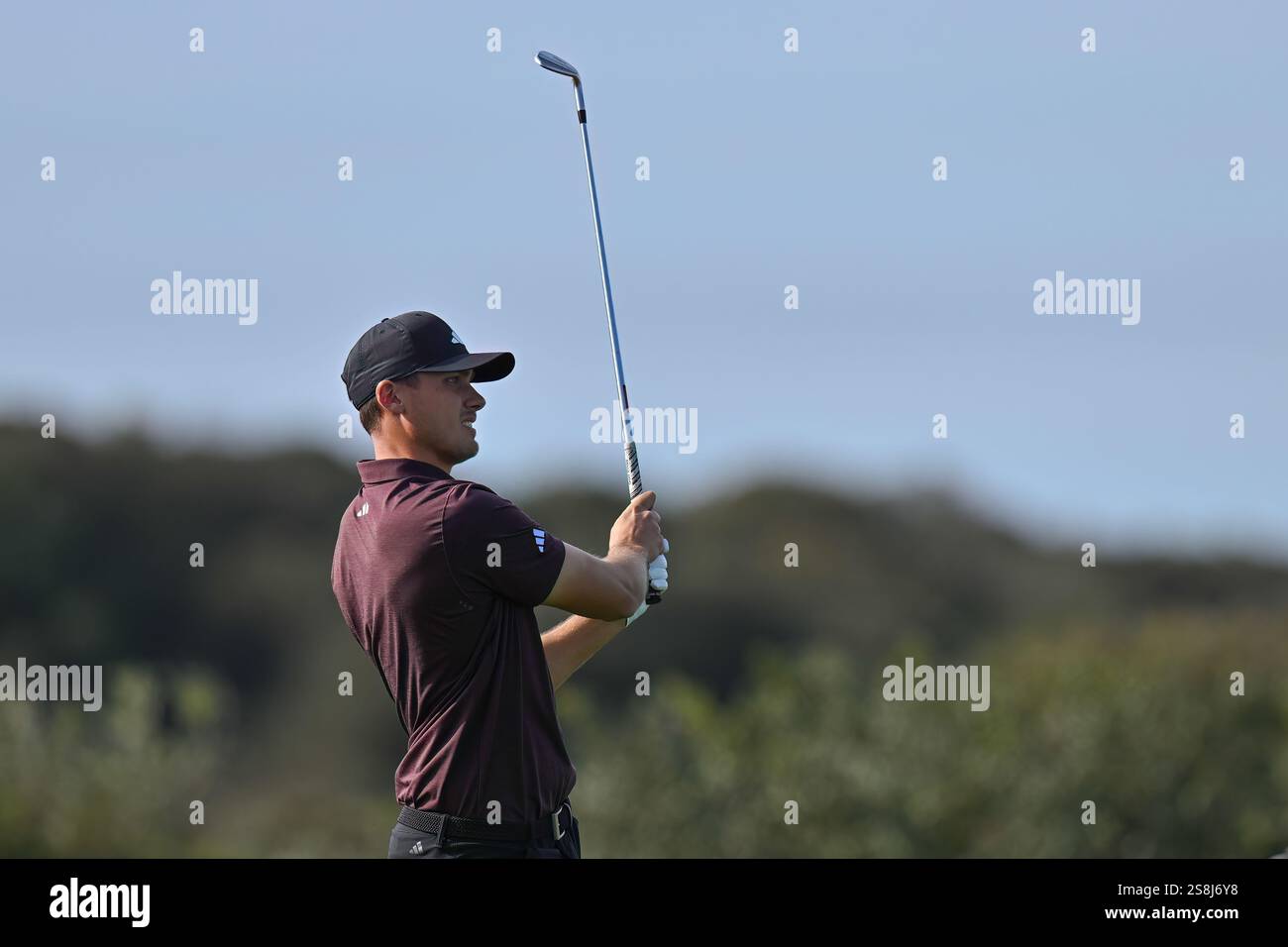 January 22, 2025 Ludvig Aberg on the 13th hole during the first round