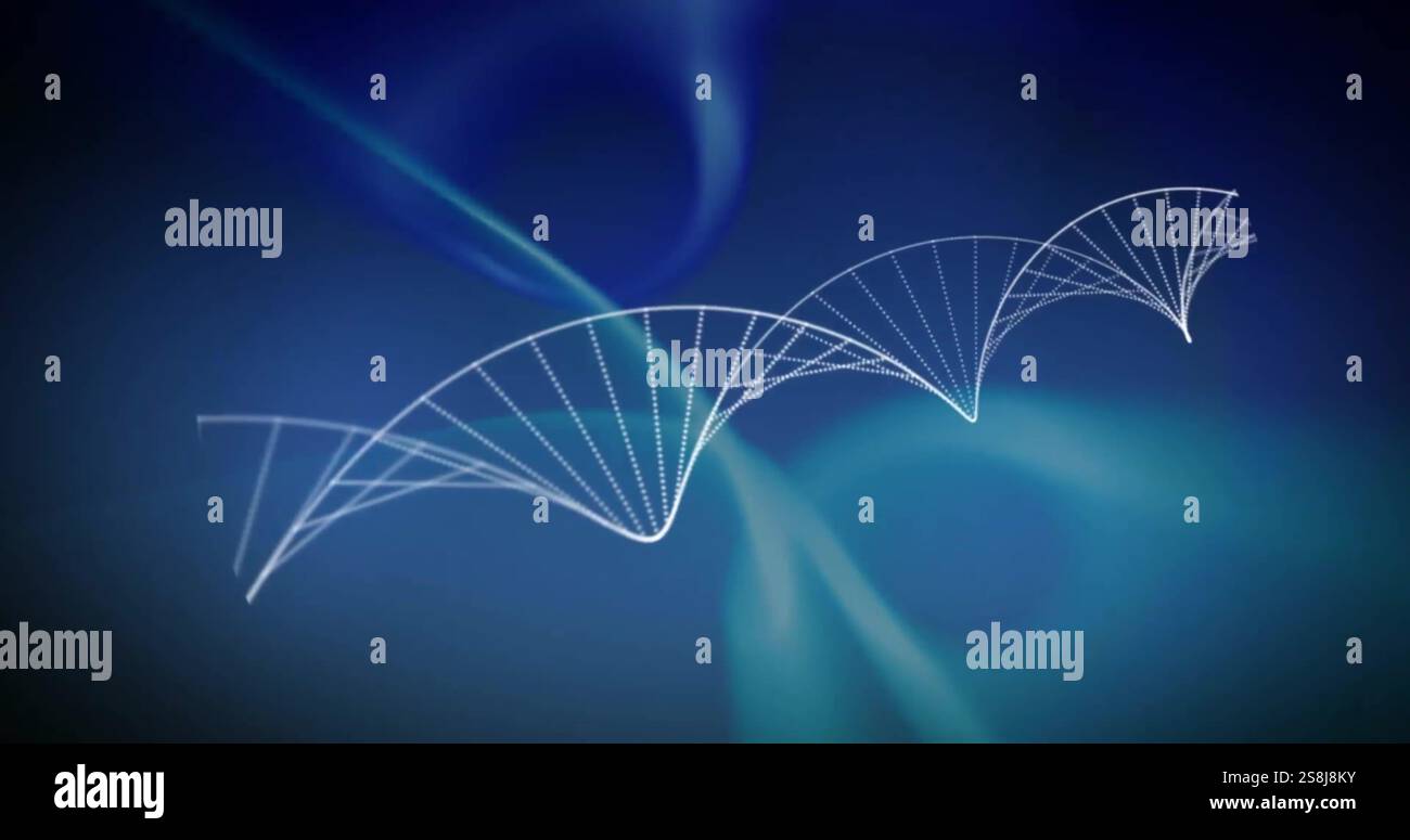 Strand Shape Image of dna strand over moving shapes Stock Photo - Alamy