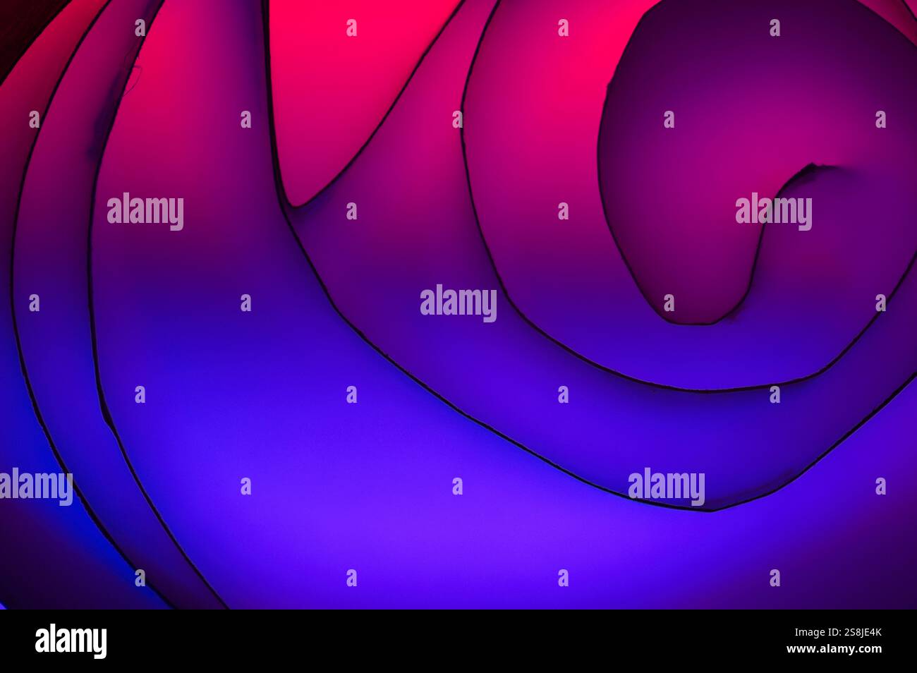 Abstract of curved lines over pink and red Stock Photo - Alamy