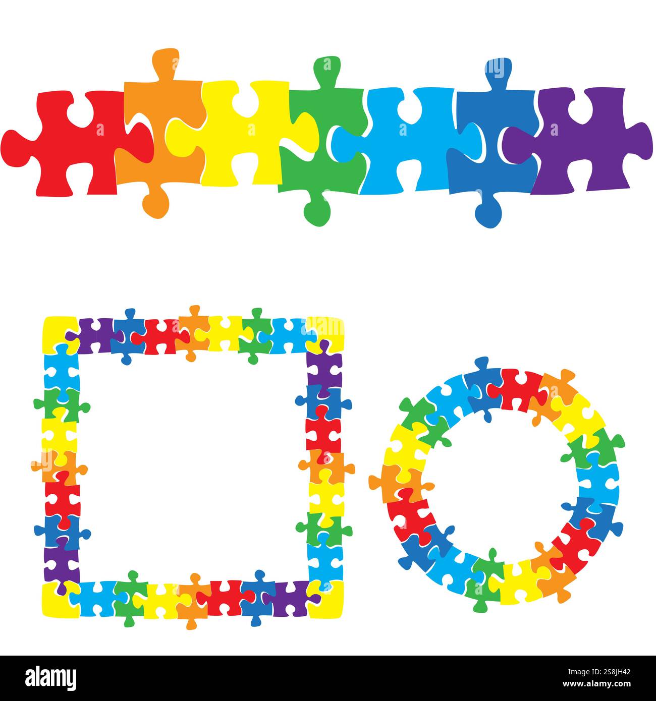 Custom Photo Collage Jigsaw Puzzle with Border (6 Photos, Landscape) -  puzzleYOU, image size:1300x1390