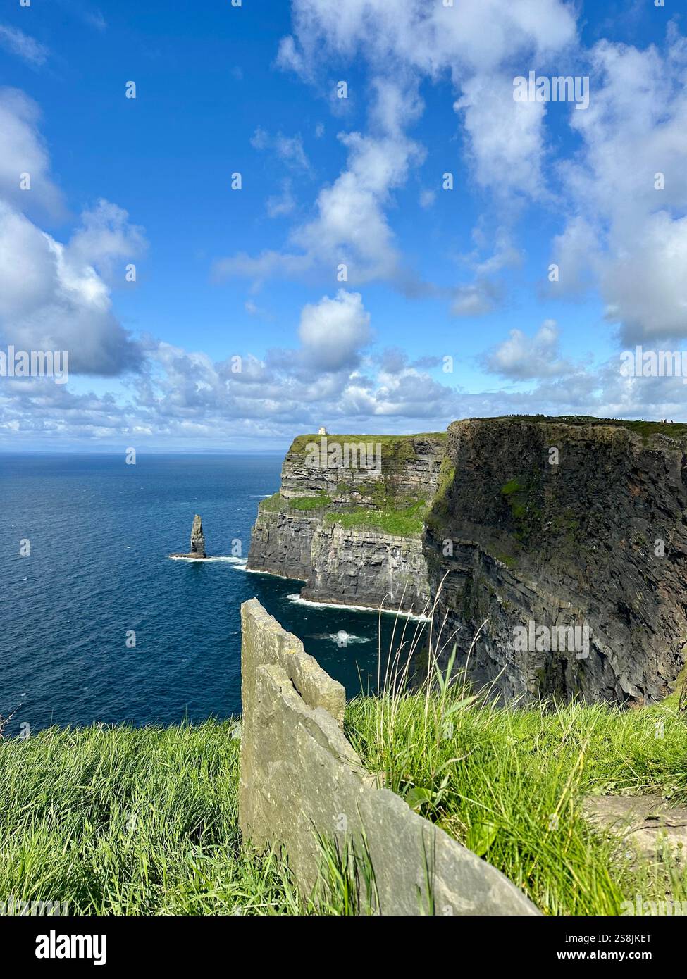 Scenic view of the Cliffs of Moher coastline - Smartphone Captured Stock Image