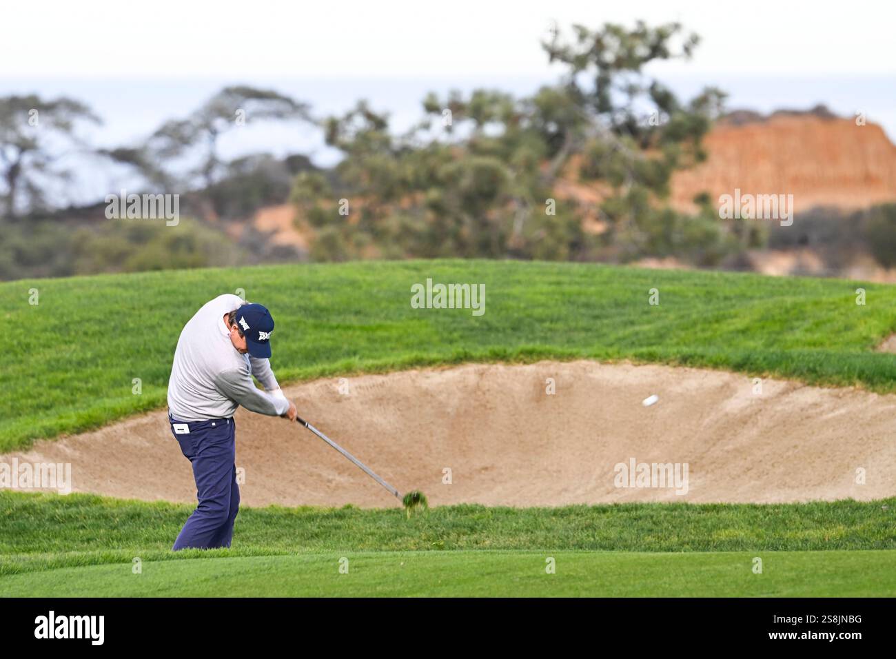 Henrik Norlander hits his second on the tenth hole of the North Course