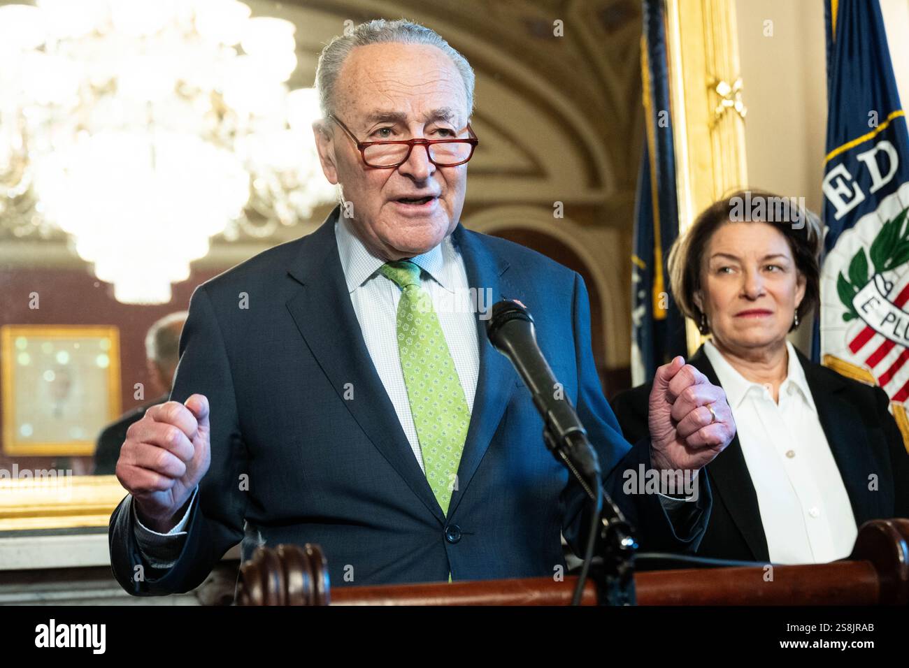 Washington, United States. 22nd Jan, 2025. Senate Minority Leader Chuck ...