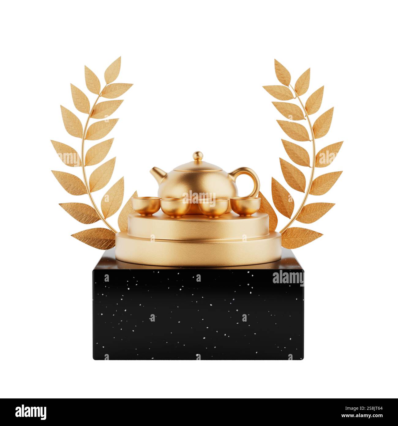Winner podium cups gold Cut Out Stock Images & Pictures - Alamy