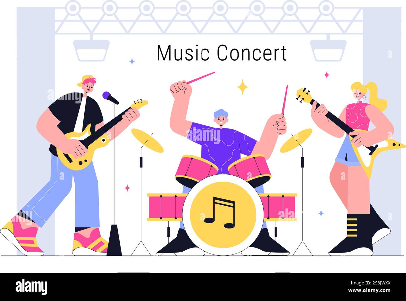 Weekend Artist Instrument Performance band during festival Stock Vector Images - Alamy