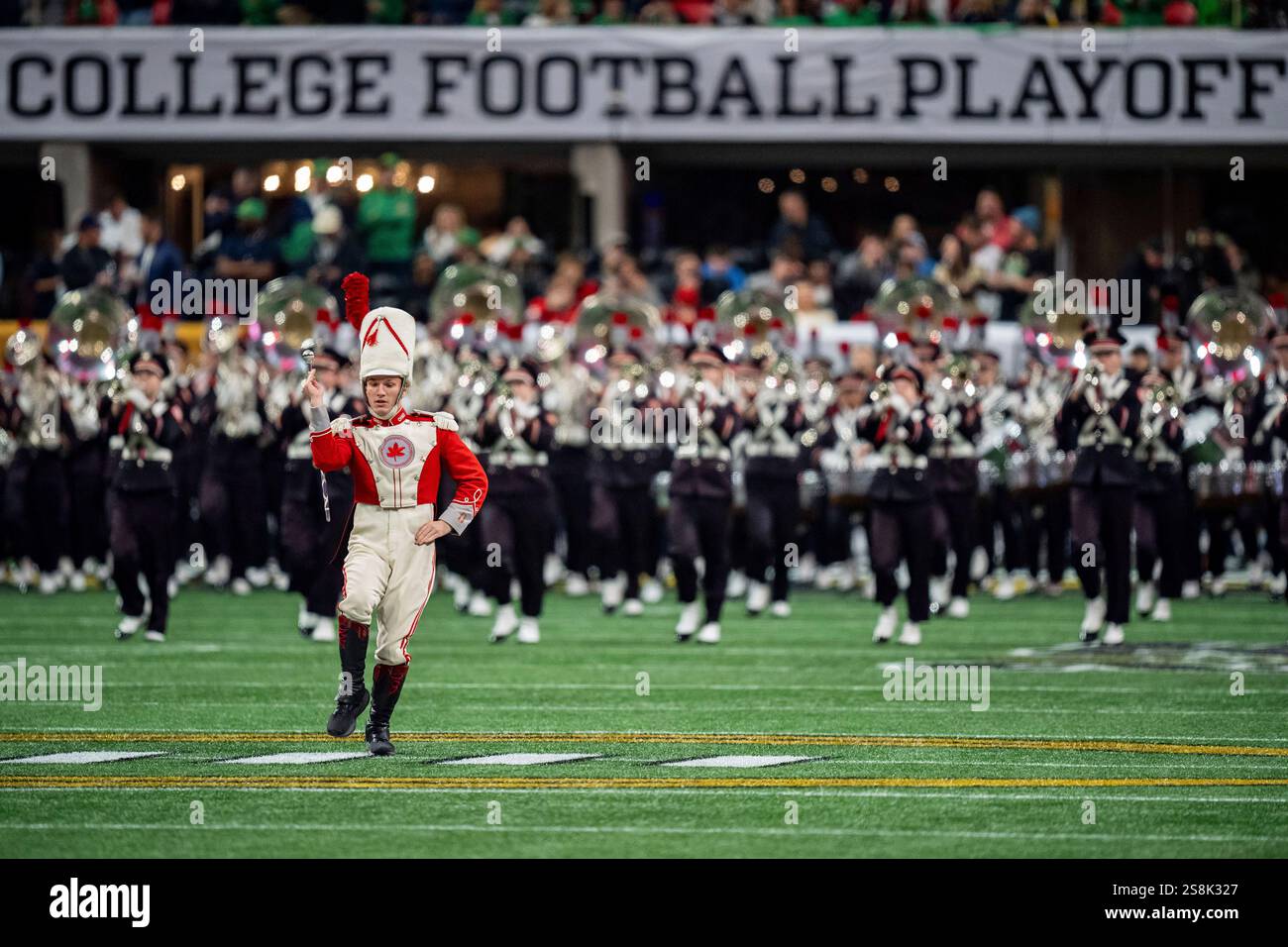 The Ohio State band performs during the College Football Playoff