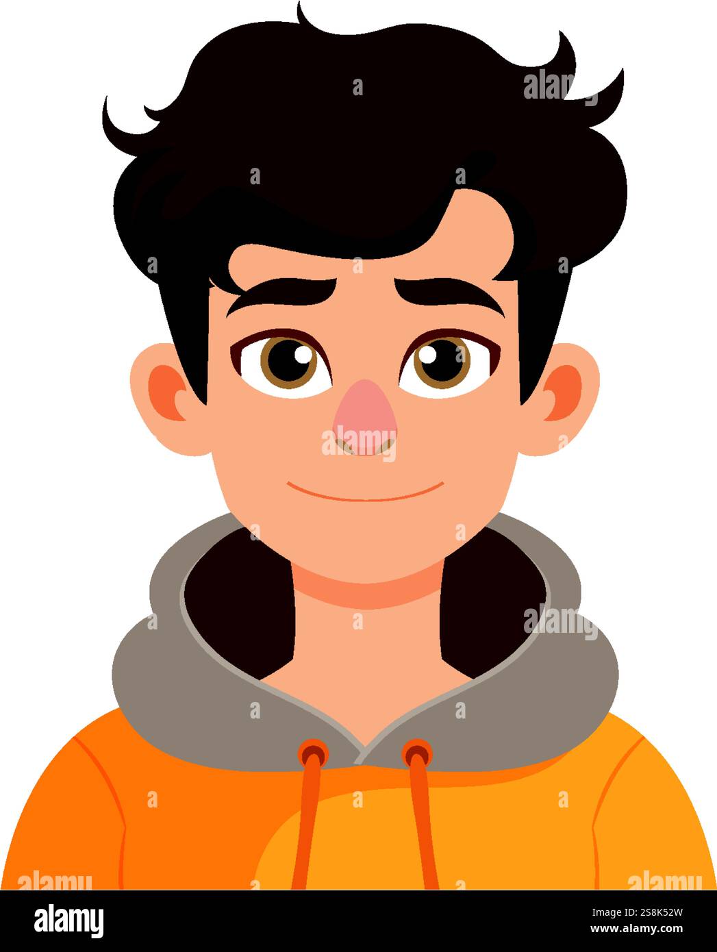 Illustration of a happy young man Stock Vector Image & Art - Alamy