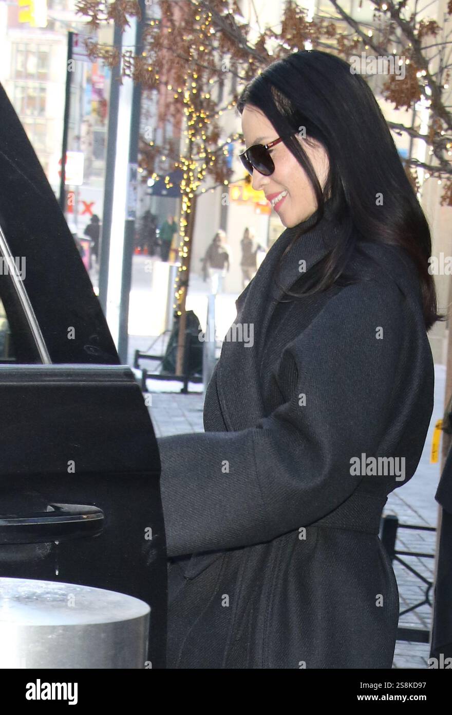 NEW YORK, NY JANUARY 22 Lucy Liu seen exiting The View on January 22