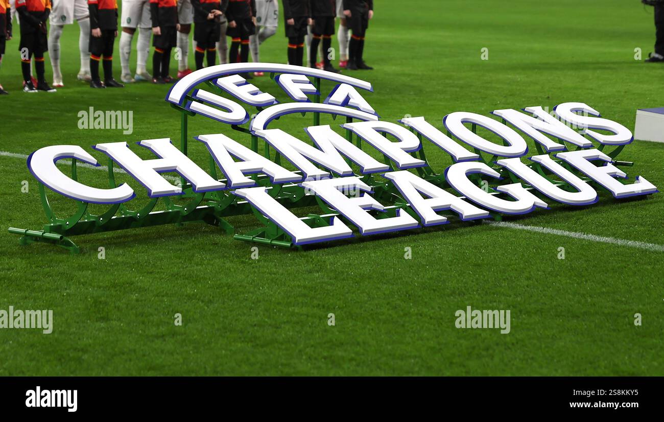 22 January 2025, Saxony, Leipzig Soccer Champions League, RB Leipzig