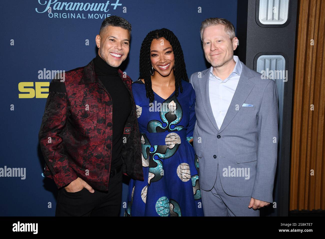 (L-R) Wilson Cruz, Sonequa Martin-Green and Anthony Rapp attend ...