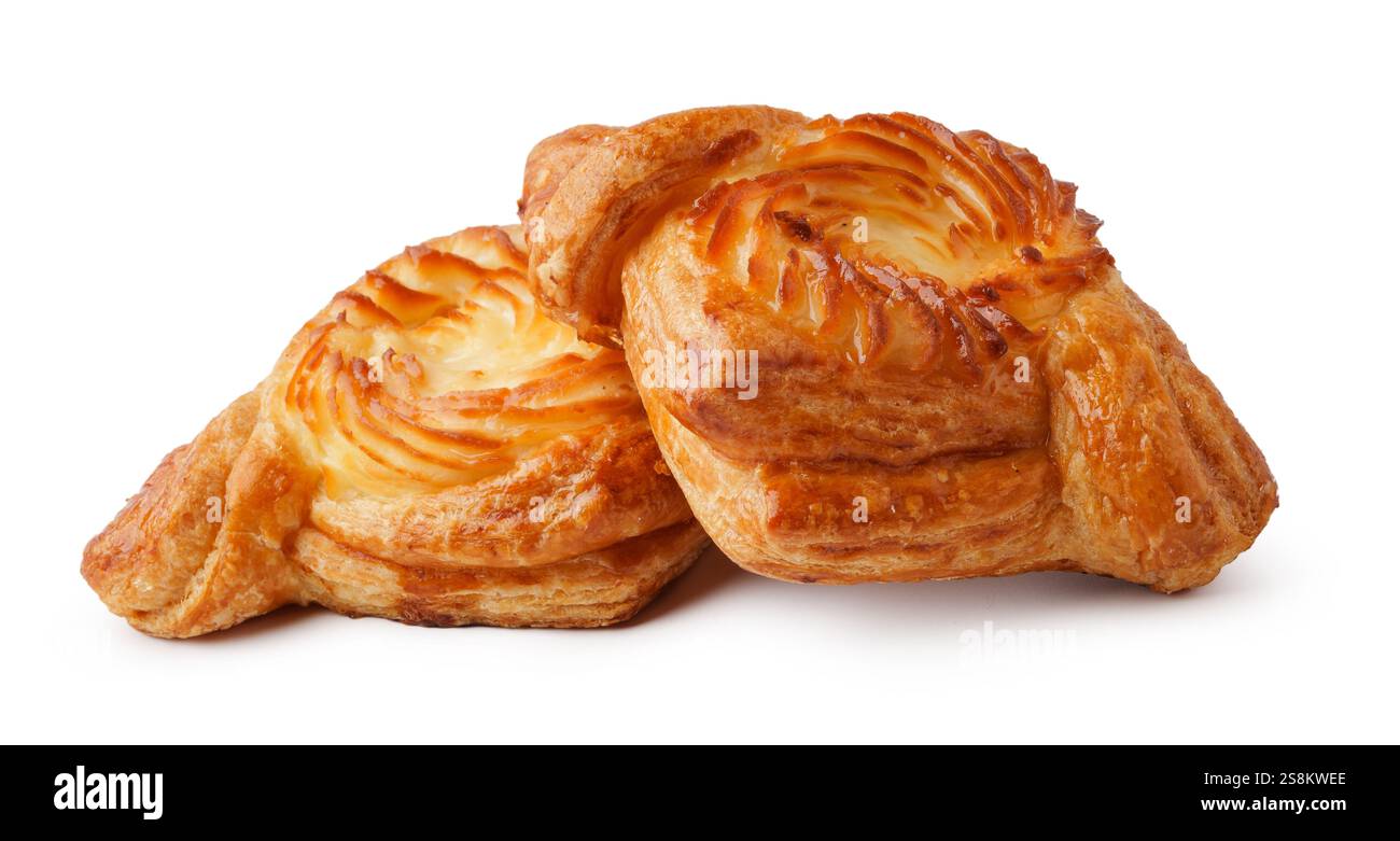 Freshly baked pastries showcasing flaky golden layers ready for ...
