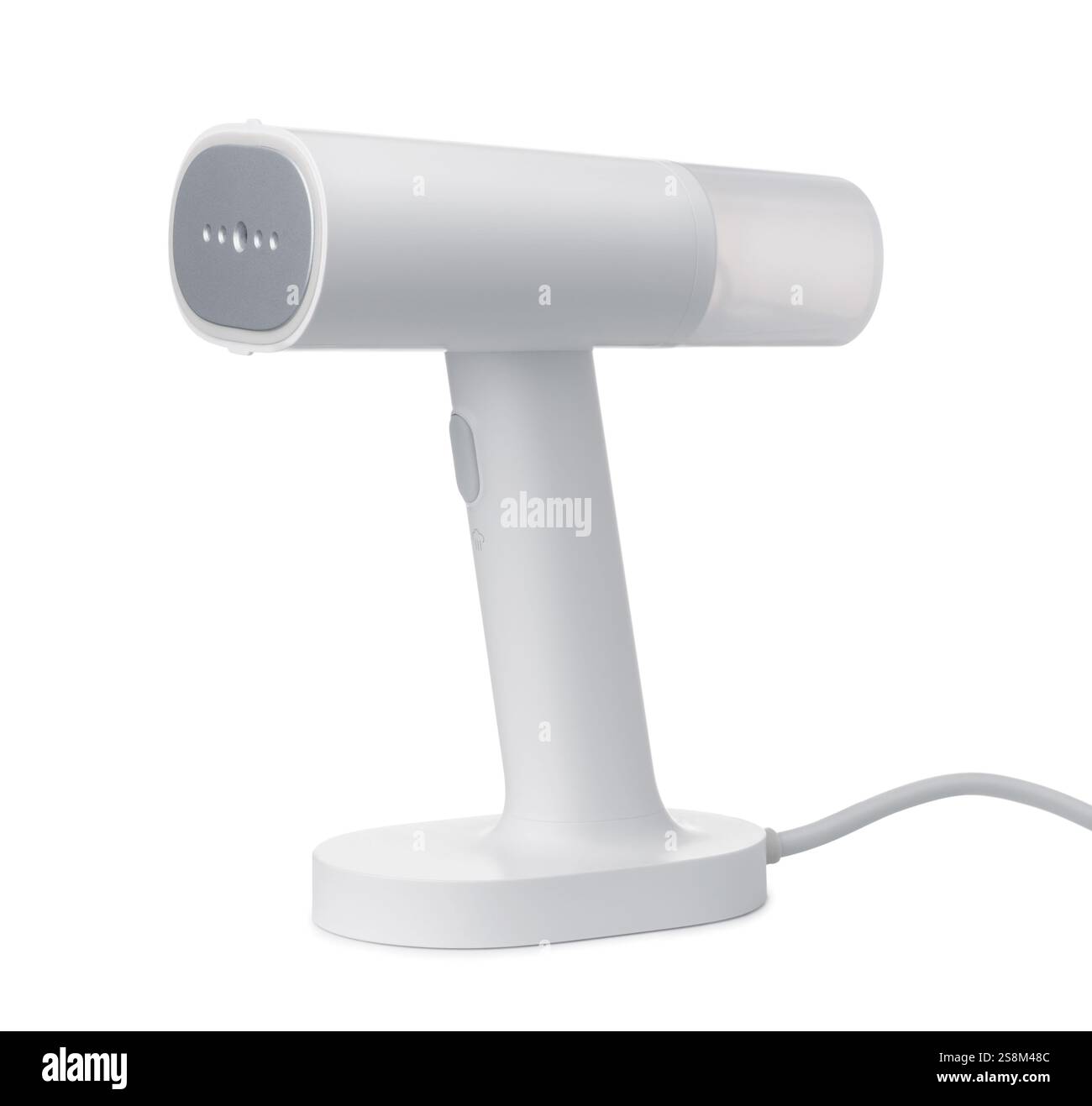 Handheld clothes steamer isolated on white Stock Photo