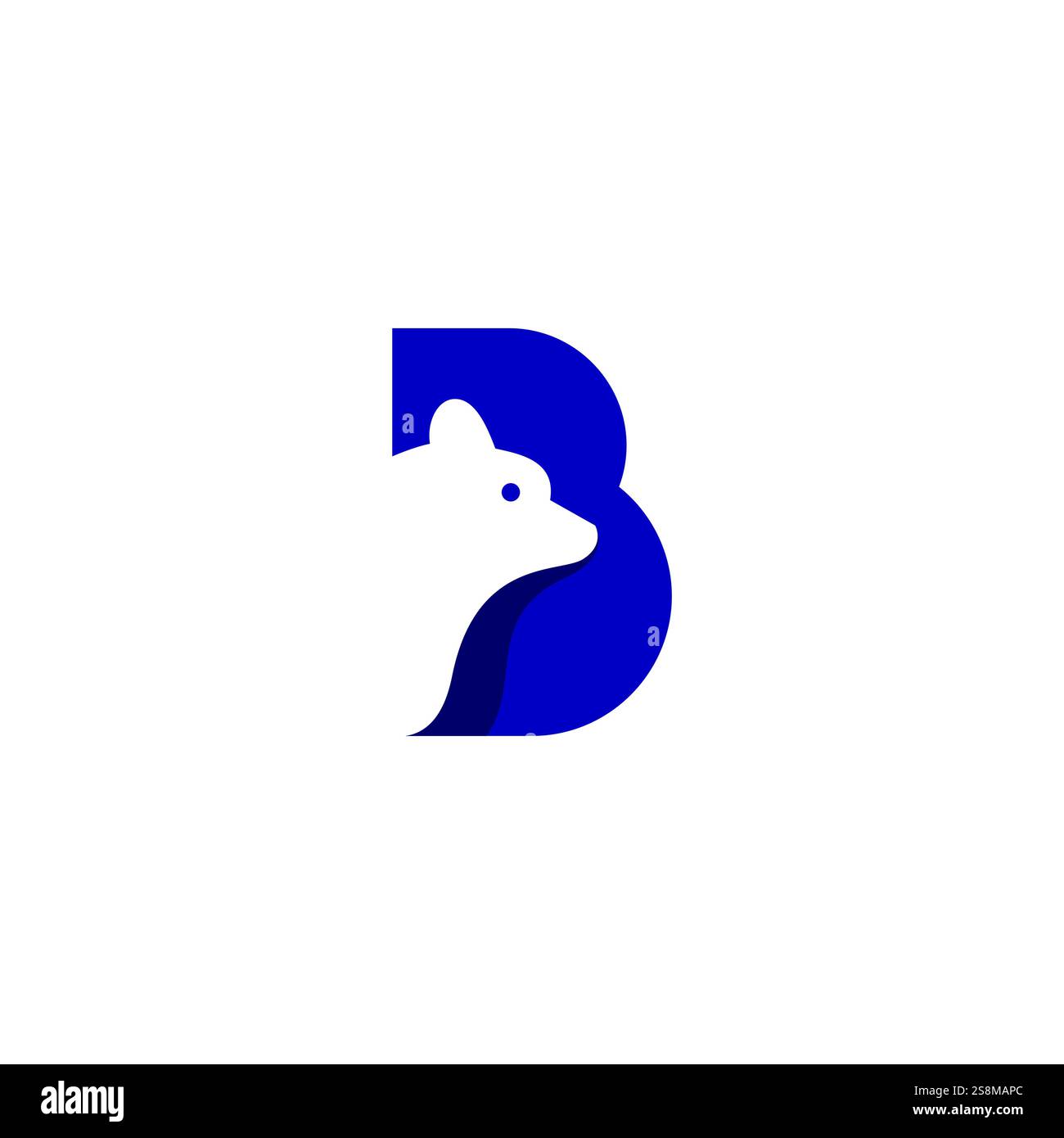 Bear Letter B Logo Design. B Icon Vector Stock Vector