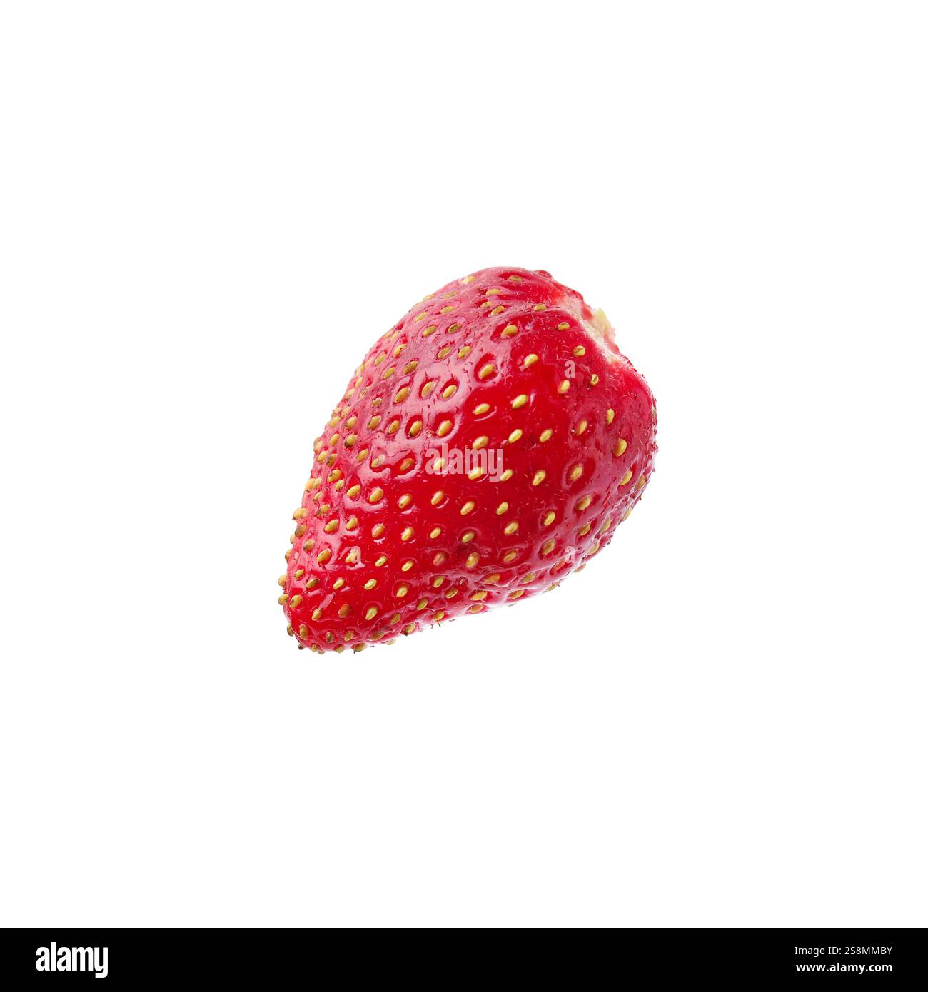 One whole ripe strawberry isolated on white Stock Photo - Alamy