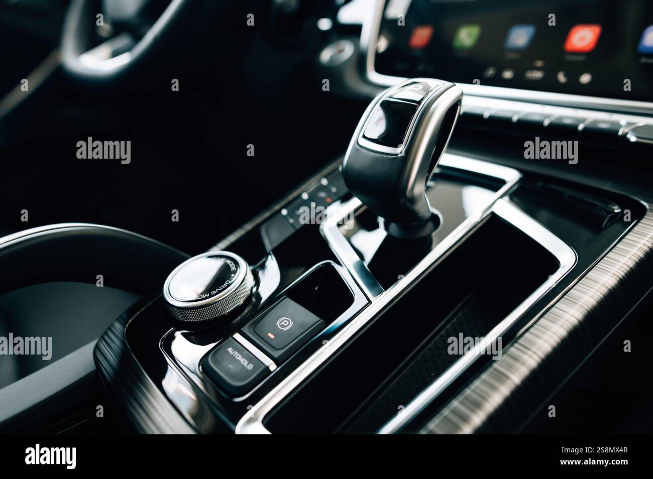 Automatic transmission and car interior Stock Photo - Alamy