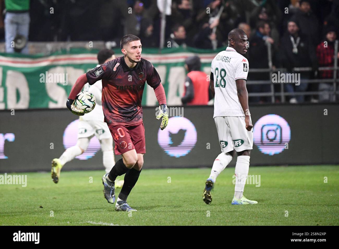 40 Robin RISSER (red) during the Ligue 2 BKT match between Red Star and ...