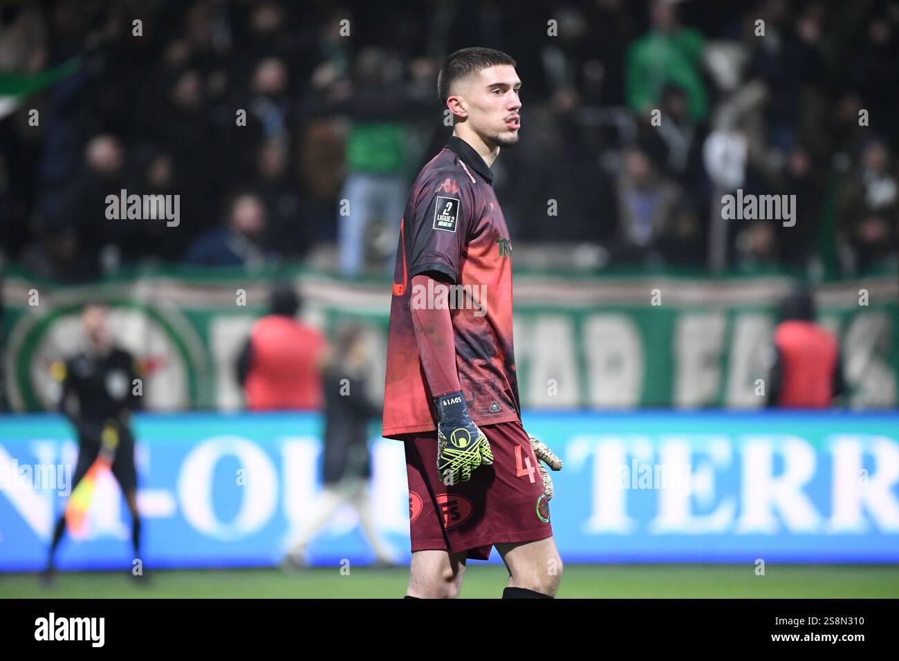 40 Robin RISSER (red) during the Ligue 2 BKT match between Red Star and ...