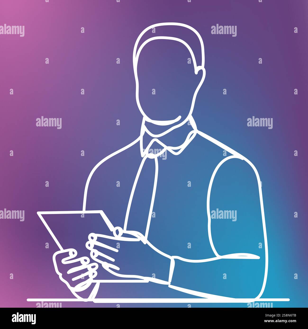man sketch continuous line drawing, vector Stock Vector Image & Art - Alamy