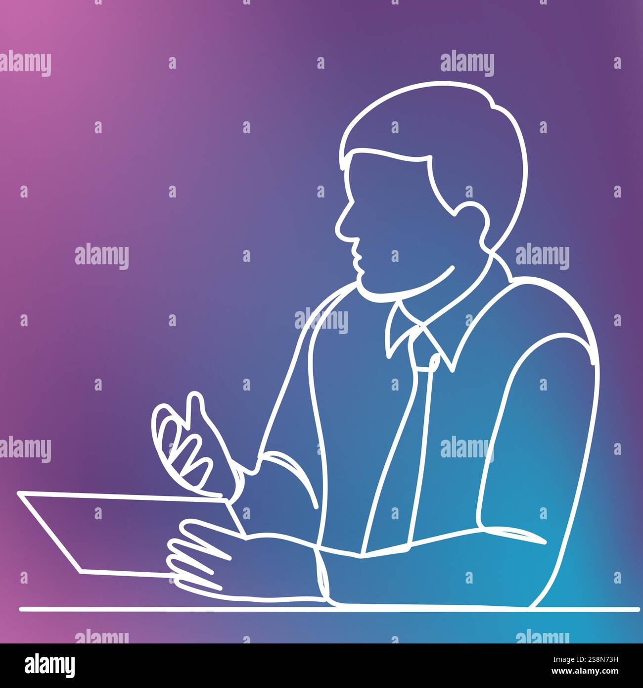 man running one continuous line drawing isolated on white background, vector Stock Vector