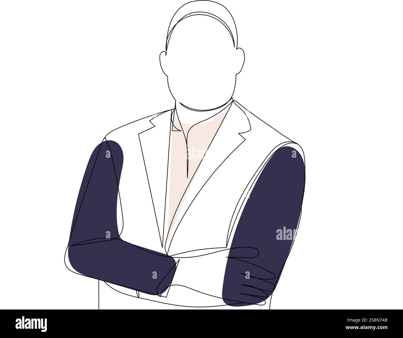 man portrait continuous line drawing, vector, sketch Stock Vector Image ...