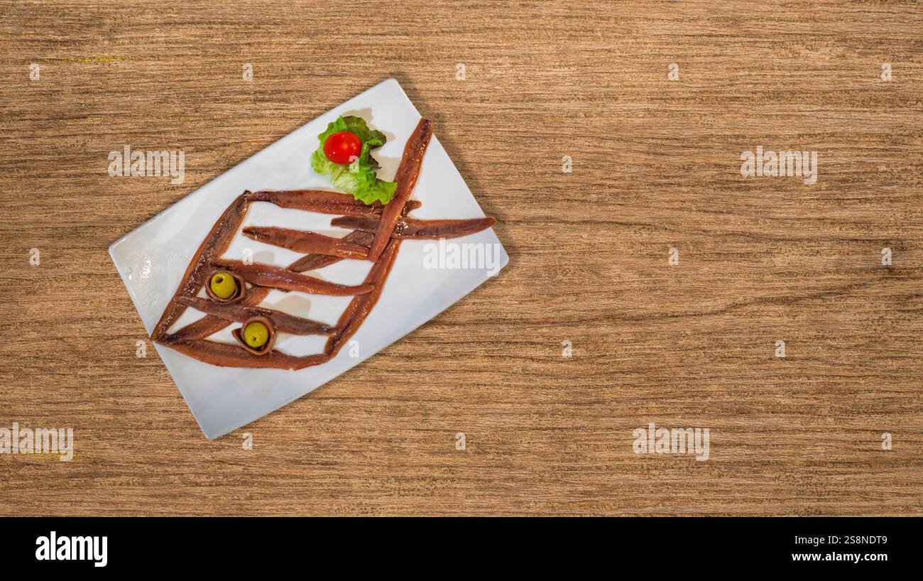 Anchovies in Olive Oil, Spanish Delicacy, Spanish Gastronomy, Cantabria, Spain, Europe Stock Photo