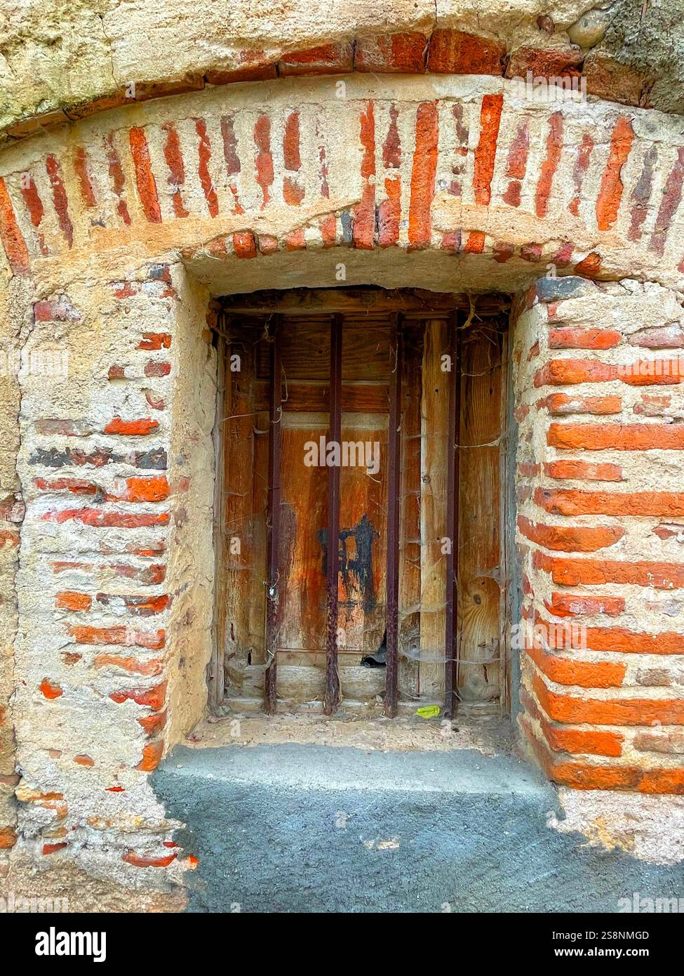 Closed window in rustic house. - Smartphone Captured Stock Image