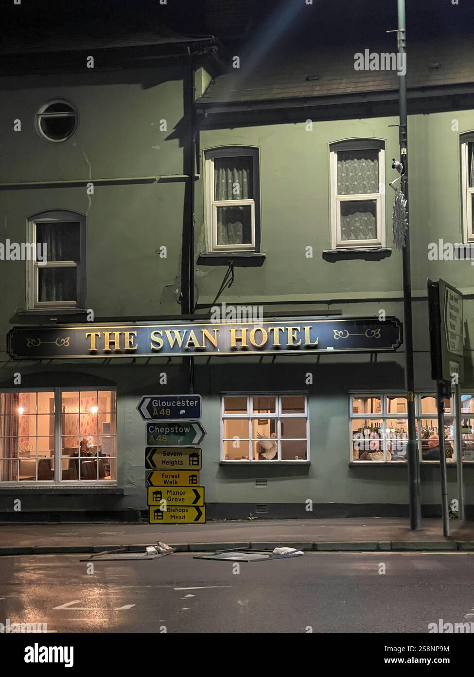 The Swan Hotel, Lydney, Forest of Dean, UK - Smartphone Captured Stock Image