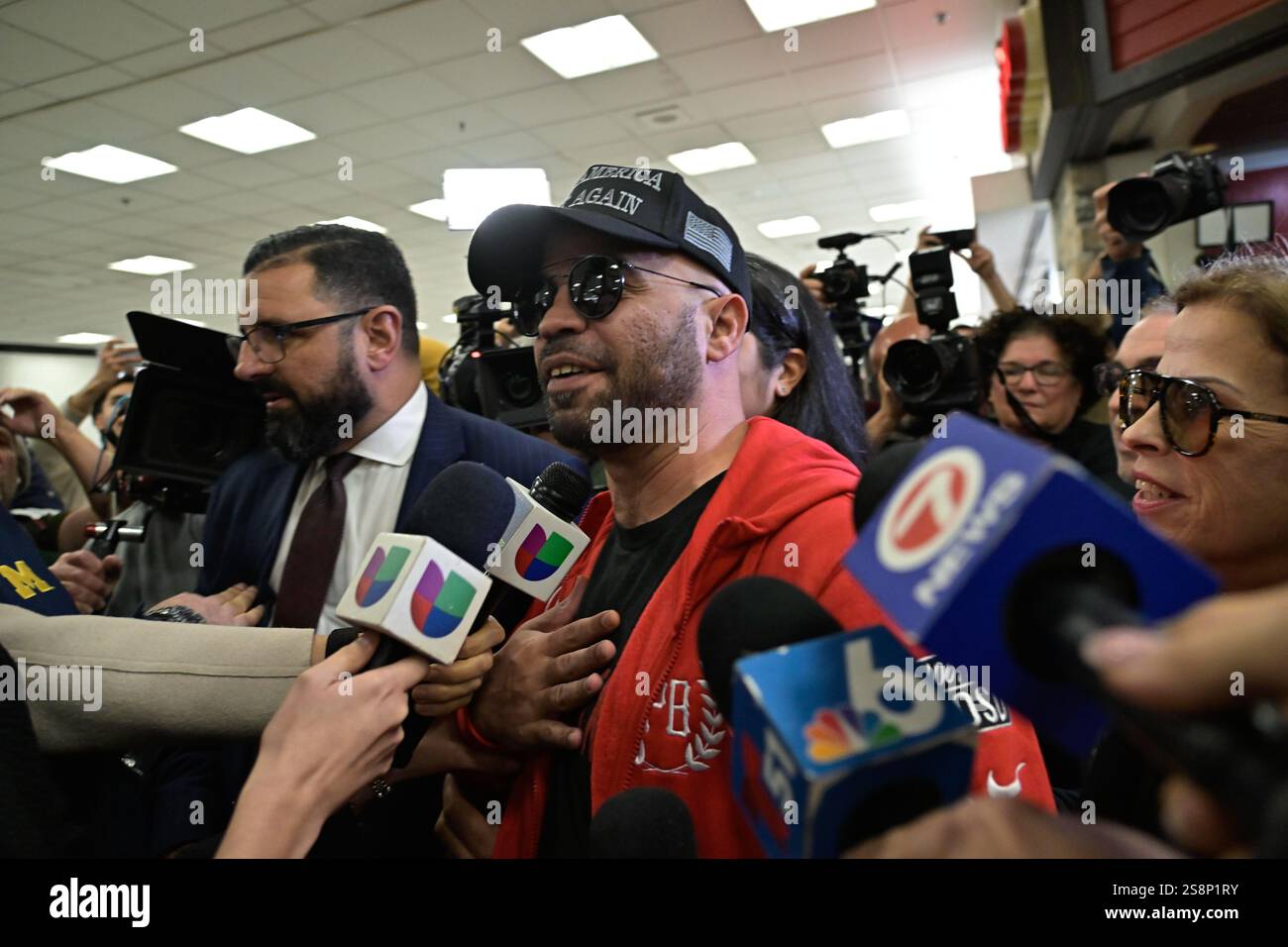 Chair Riots Proud Boys Chair Enrique Tarrio, pardoned by Pres. Donald Trump arrives ...
