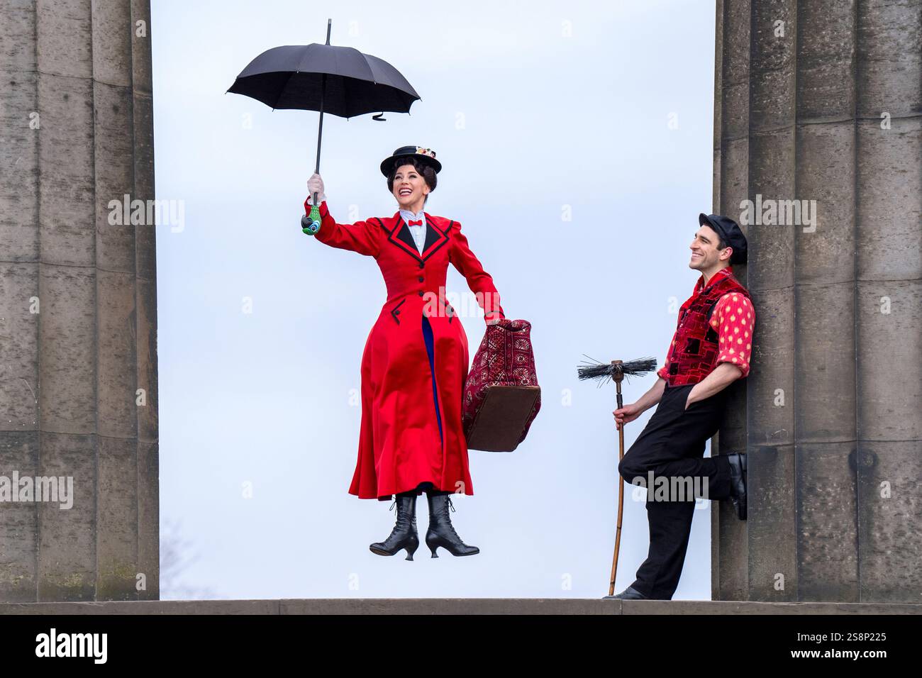 Thursday Bert Stefanie Jones, who plays Mary Poppins, and Jack Chambers, who plays ...