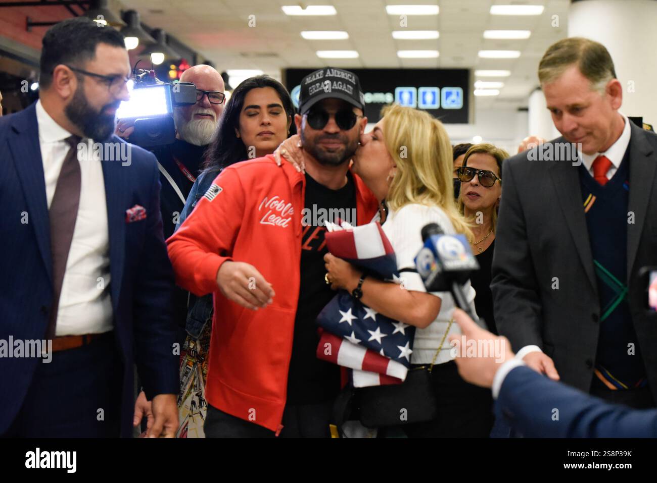 Chair Riots Proud Boys Chair Enrique Tarrio, pardoned by Pres. Donald Trump arrives ...