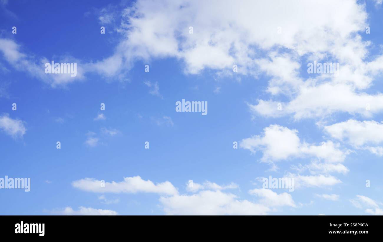 An image of a blue sky white clouds sunshine background Stock Photo - Alamy