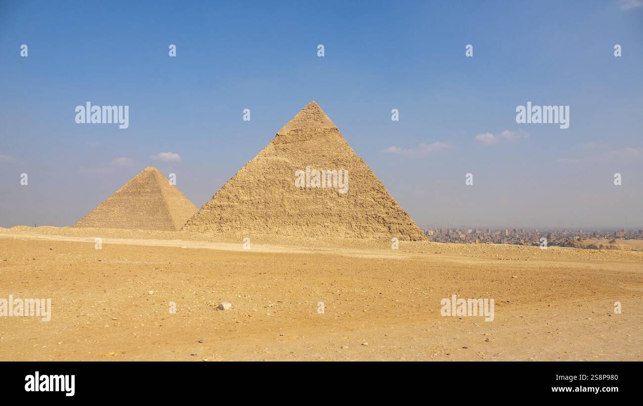 An image of the Pyramids at Giza Cairo Egypt Stock Photo - Alamy
