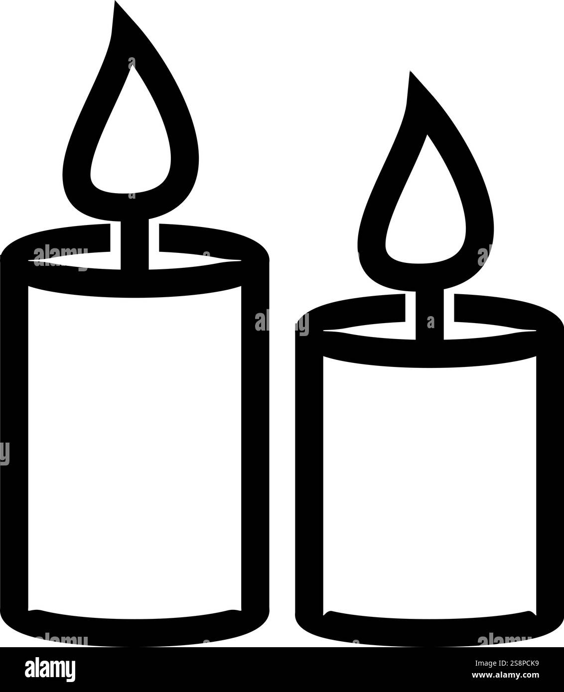 Candles icon vector. Suitable for mobile apps, web apps and print media. Stock Vector