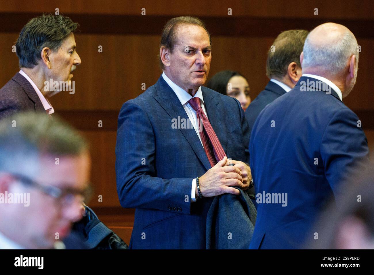 Defendant Sidney Brown NFI CEO arriving for court hearing at Mercer Defendant Sidney Brown NFI CEO arriving for court hearing at Mercer
