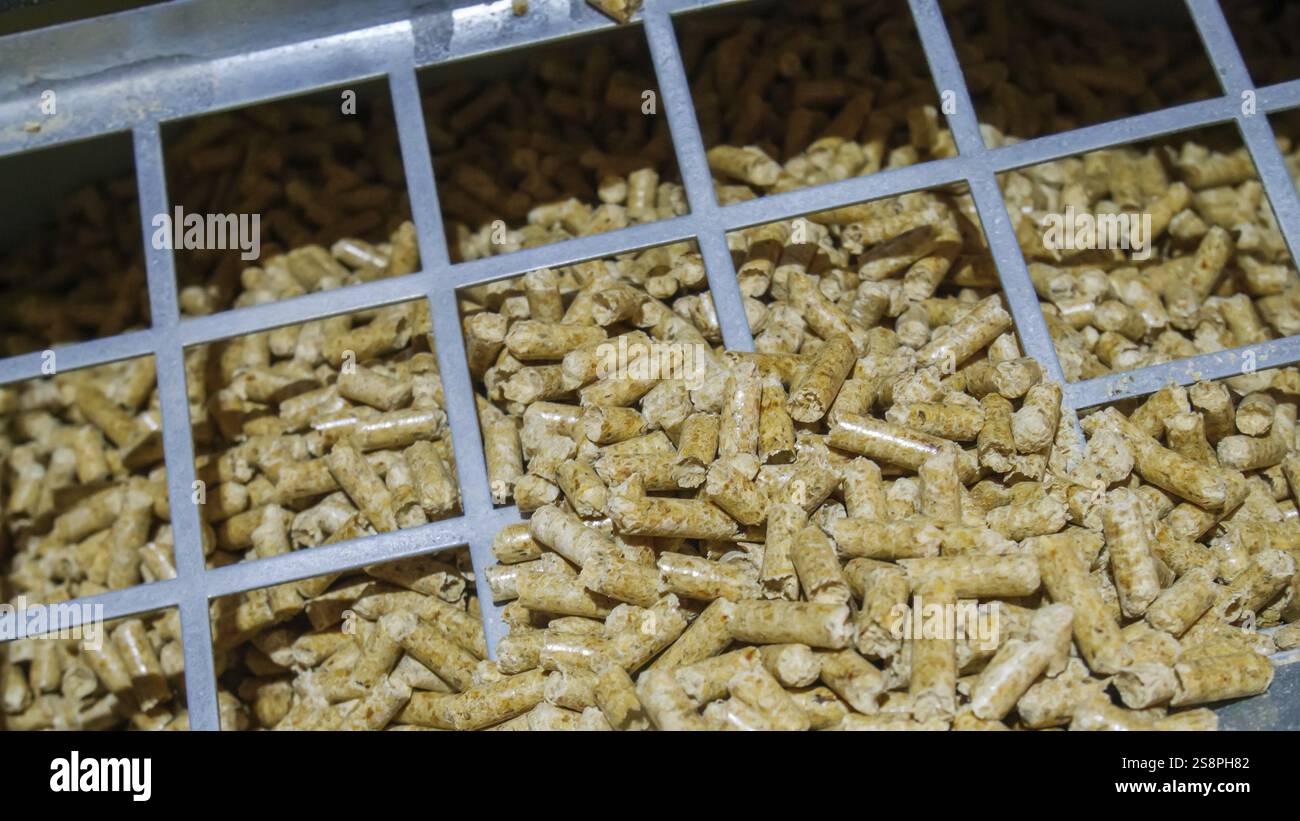An image of wooden pellets for home heating Stock Photo - Alamy