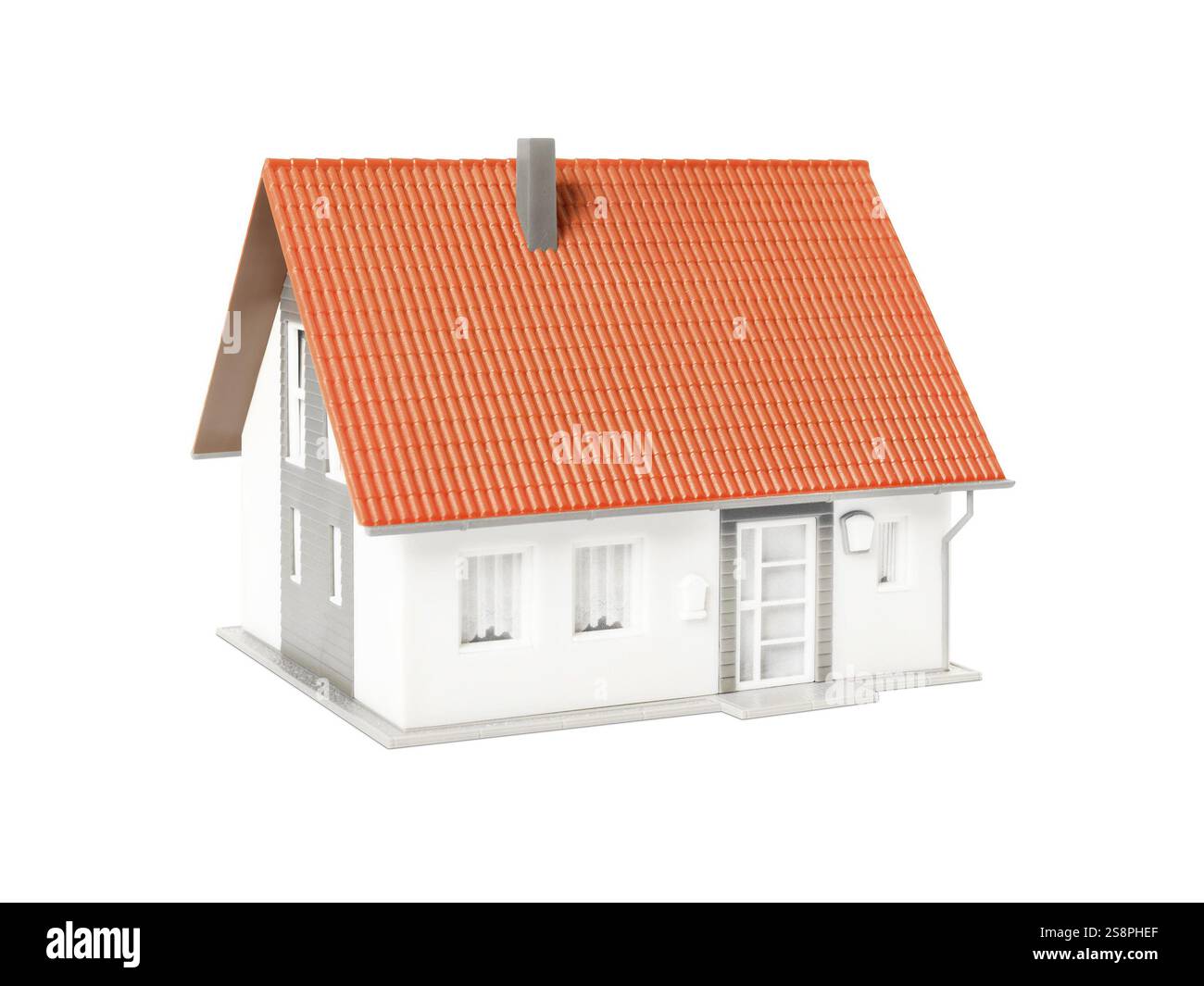 An image of a nice model house isolated on a white background Stock ...