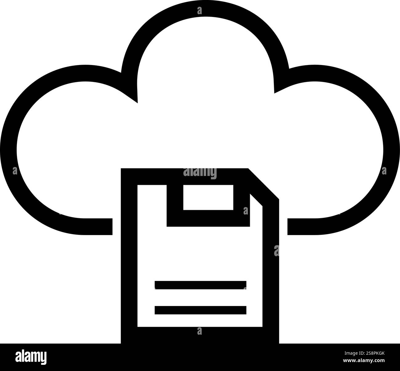 Cloud Storage icon vector. Suitable for mobile apps, web apps and print media. Stock Vector