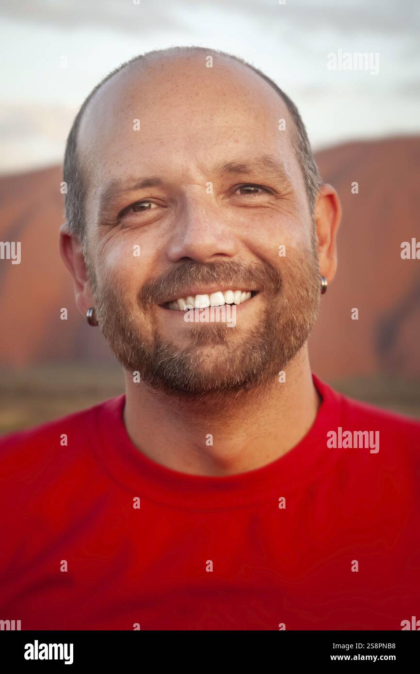 An image of a handsome smiling man portrait Stock Photo