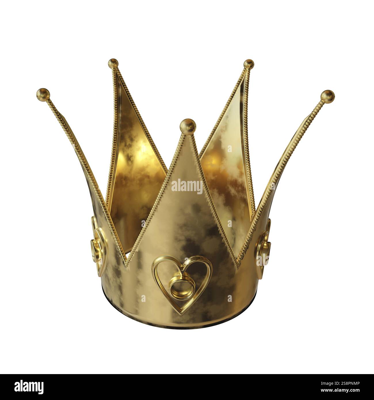 A crown isolated on white background. 3D illustration Stock Photo - Alamy