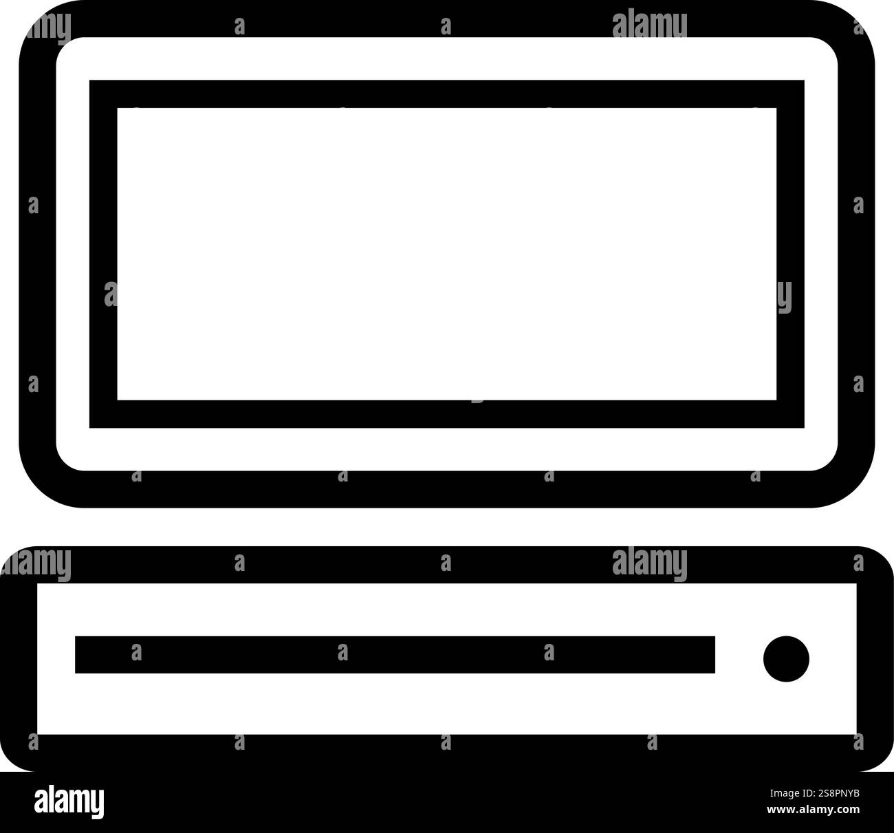 Desktop silhouette Stock Vector Images - Alamy
