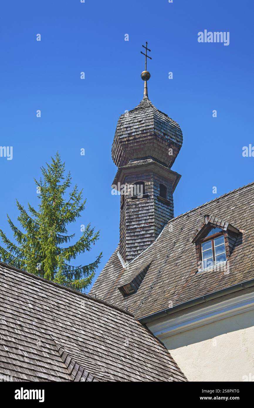Onion tower with wooden shingles, Pilgrimage Church of the Assumption ...