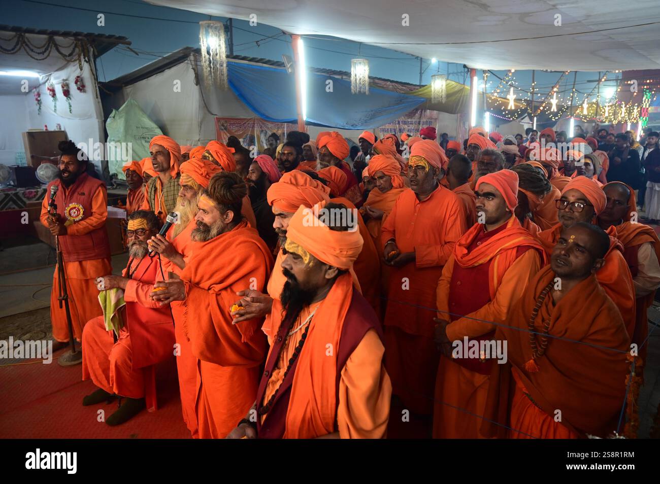 January 23, 2025: Prayagraj: Sadhus of 'Shri Taponidhi Anand Akhara ...