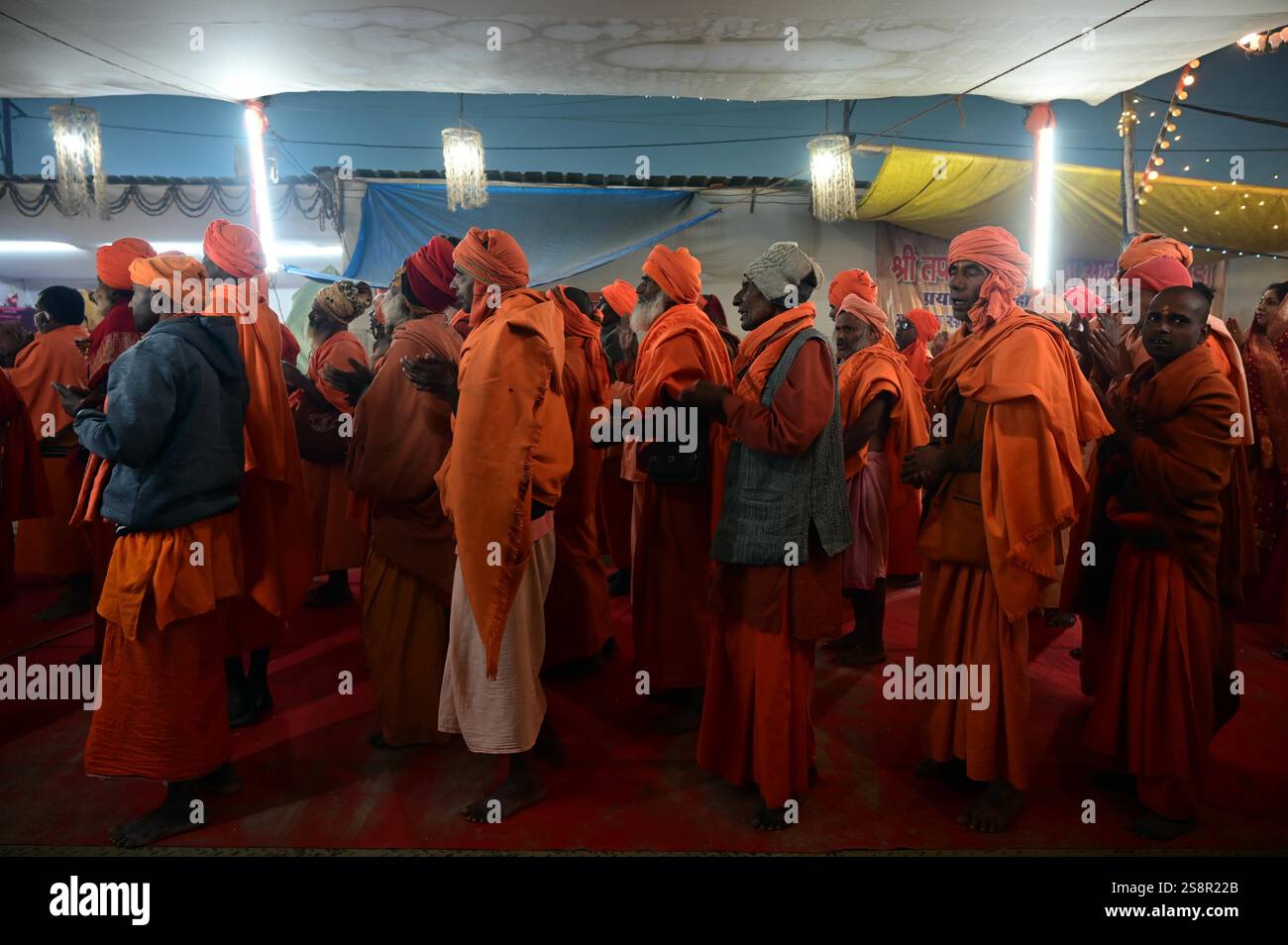 January 23, 2025: Prayagraj: Sadhus of 'Shri Taponidhi Anand Akhara ...