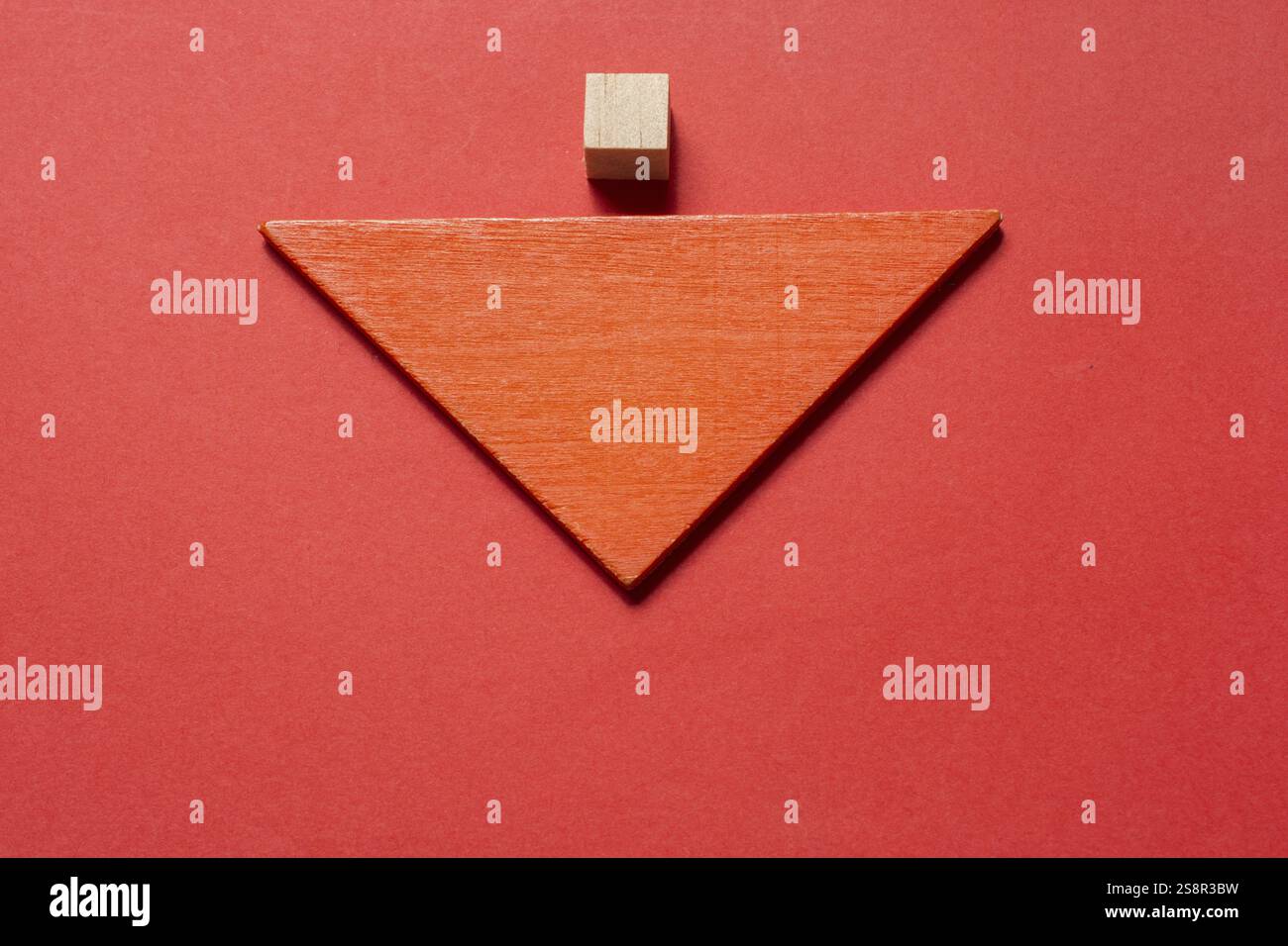 Concept of creative logical thinking. Different colorful wooden blocks ...