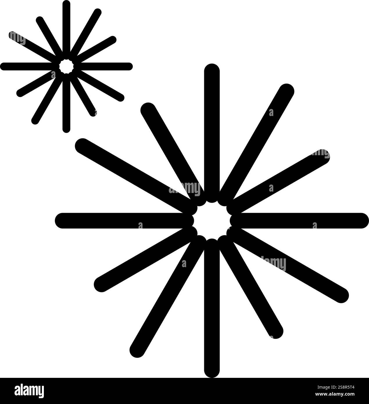 Fireworks icon vector. Suitable for mobile apps, web apps and print media. Stock Vector
