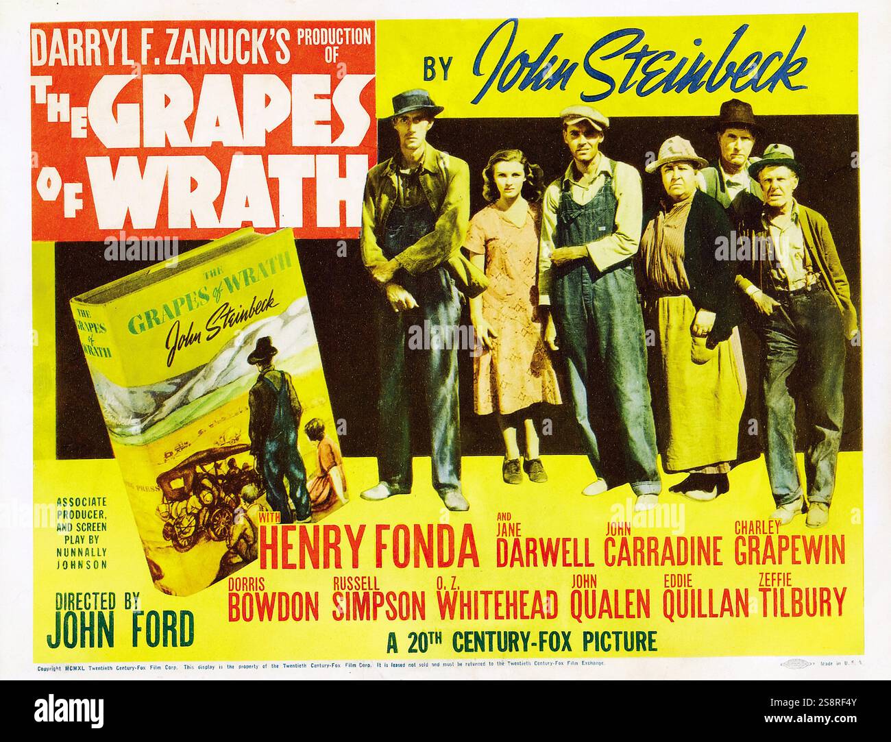 The grapes of wrath movie poster hi-res stock photography and