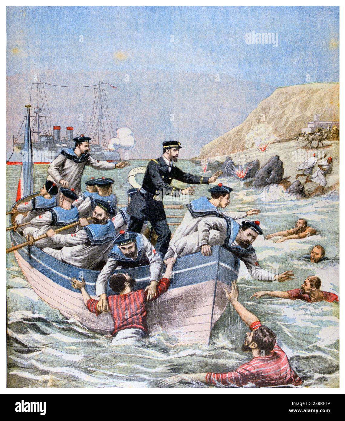 French warship rescues survivors from the Empire of the Sahara ...