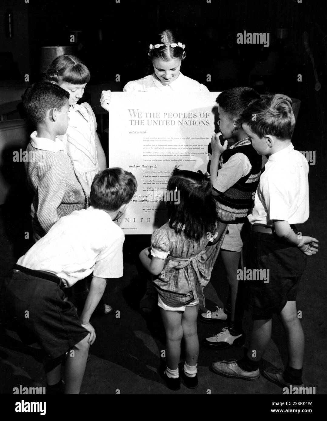 Photograph taken of children of the United Nations International ...