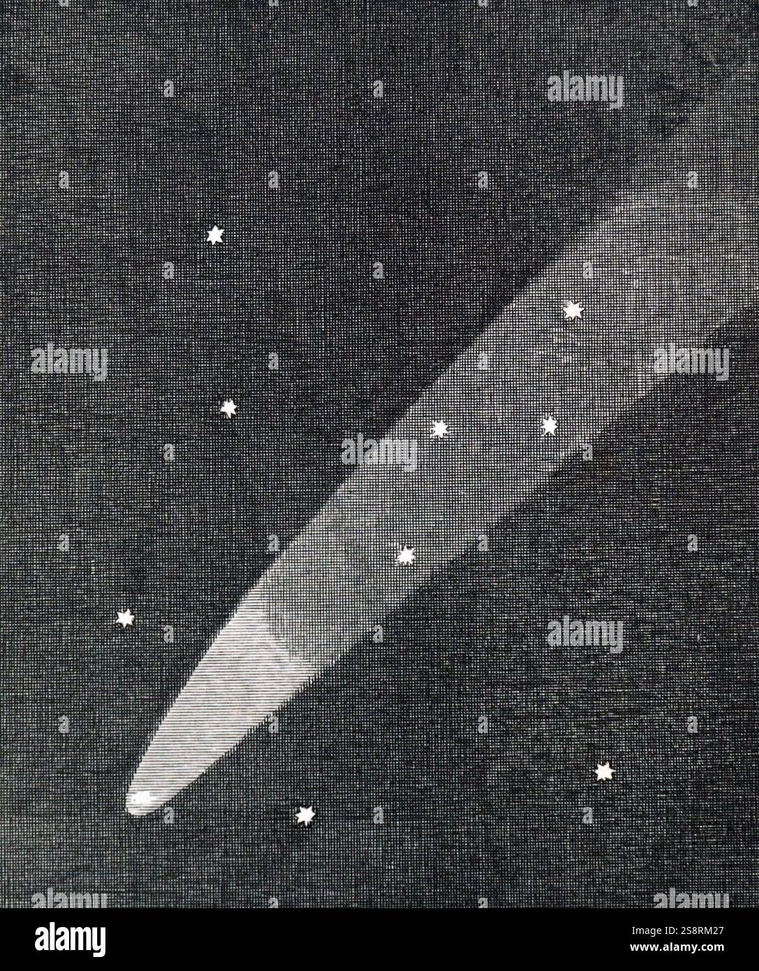 Engraving depicting the Great Comet of 1811. Dated 19th Century Stock ...